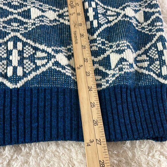 Vintage North country Eaton Sweater Mens XL knit geo print Wool Blend crew Neck - Picture 9 of 9